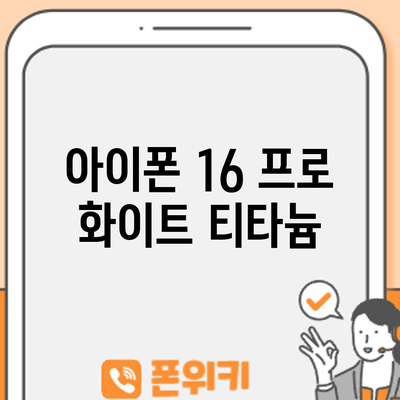 아이폰 16 프로 화이트 티타늄