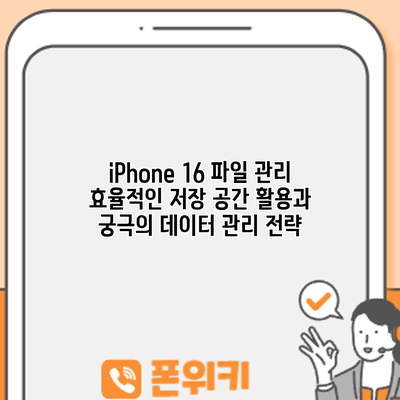 iPhone 16 파일 관리: 효율적인 저장 공간 활용과 궁극의 데이터 관리 전략