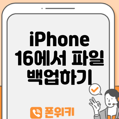 iPhone 16에서 파일 백업하기