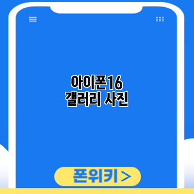 아이폰16 갤러리 사진